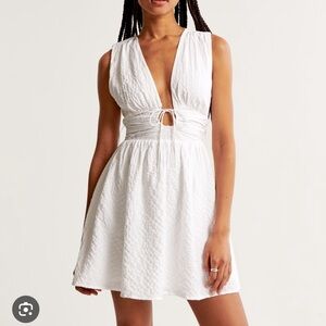 Tie Front Textured Dress